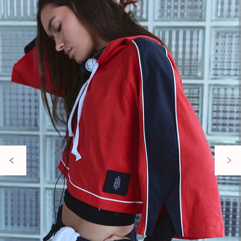Free People Outfield Layer Cropped Pullover Silhouette
